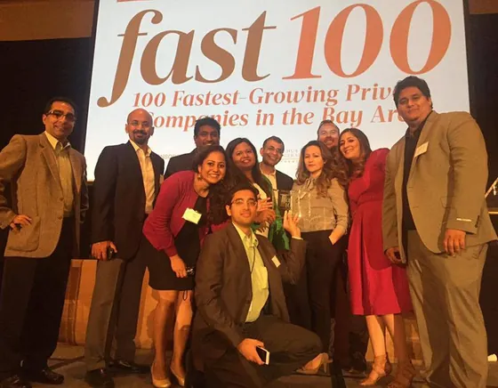 BayOne team celebrating the Fast 100 award