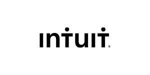 A black and white logo of the company intuit.