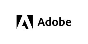 A black and white logo of adobe.