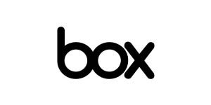 A black and white image of the word box.