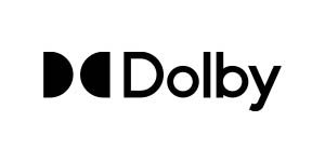 A black and white image of the dolb logo.