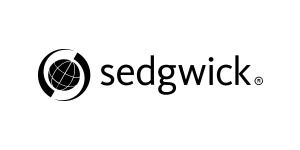 A black and white image of the logo for sedgwick.