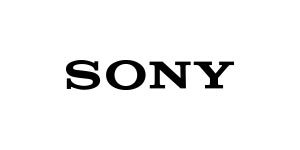 A black and white image of the sony logo.