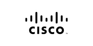 A black and white logo of cisco